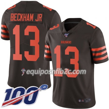 Camiseta Hombre NFL Cleveland Browns Odell Beckham JR 13 Nike Marrón 100th